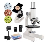 Microscope, Microscope Biologique 200x-5000x avec Multiplicateur 6X, Microscope avec Ensemble de Lames de Microscope, Adaptateur de téléphone, microscopes biologiques pour l'enseignement