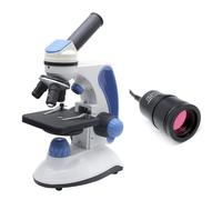 Microscope, Microscope Biologique, Microscope numérique de 40x-2000x à LED 2.0mp Caméra USB 100 PCS Diapositives préparées(Microscope Camera)