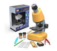 Microscope, Microscope pédagogique 800x for enfants, expériences scientifiques, apprentissage des étudiants, microscope d'introduction HD, Grossissement élevé(Giallo)