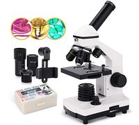 Microscope monoculaire composé 40X-2000X pour Enfants, Adultes et étudiants, précision Fine Mise au Point Biologique avec Kits