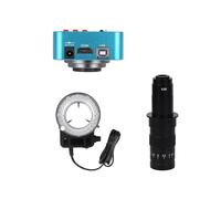 Microscope Monoculaire Industriel HD 1080P HDMI USB, Vidéo Numérique, Caméra, Objectif 180X for L'observation des Tissus À Souder PCB Précision Clarté(Camera-Lens-Light)