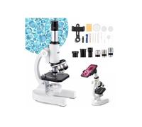 Microscope Monoculaire Professionnel, Kit de Microscope Composé avec Grossissement 40-2000X, Corps en Alliage d'Aluminium