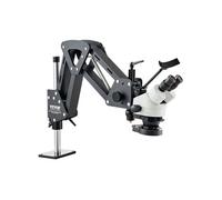 VEVOR Microscope Multidirectionnel 7X-45X avec Support à Ressort Anneau Lumineux