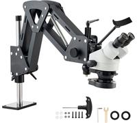Microscope multidirectionnel avec support à ressort - Lampe annulaire LED 7X-45X - Examen de bijoux - Idéal pour les bijoutiers et les amateurs