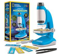 Microscope National Geographic Junior en marbre bleu pour enfants - Le kit comprend un grossissement jusqu' 250x, un mini-accessoire portable, 1