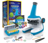 Microscope NATIONAL GEOGRAPHIC pour enfants - Kit scientifique avec microscope pour enfants facile utiliser, zoom jusqu' 400x, lames vierges e