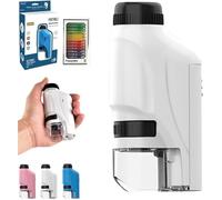 Microscope - NOBRAND - Microscope Enfant Portable - 60x-120x - Blanc - Pour Enfants de 5 à 12 ans