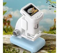 Microscope numérique 120-1200X, kit scientifique portable LCD 4K avec diapositives pour enfants, batterie 600 mAh