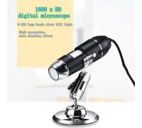 Microscope numérique 1600X avec caméra USB, Microscope électronique Portable à Zoom avec 8 lumières LED pour expérience scientifique des étudiants