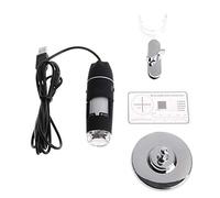 Microscope Numérique 1600X, Loupe Portable avec Caméra Endoscope, Recharge USB, 8 LEDs Ajustables Noir - Compatible Android et iOS, Léger et Polyvalent