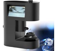 Microscope numérique 30-200X avec 20 lumières LED, double écran, plateau réglable, résolution 480 x 845 pour inspecter les diamants et les pierres précieuses