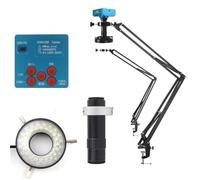 Microscope numérique 4K 48mp for l'électronique, caméras industrielles USB, HDMI, Zoom 1-150X, objectif à monture C, téléphone, soudage de PCB(EU)