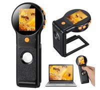 Microscope Numérique 500X Microscope Portable écran IPS 2" Loupe de Poche USB Rechargeable Mini Microscope avec 8 LED Ajustables pour Pièces Insectes Plantes, Compatible avec Mac/Windows View