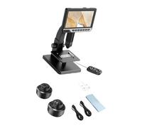 Microscope numérique avancé avec écran de 17,8 cm avec fonction de capture vidéo pour la maintenance industrielle et l'utilisation de laboratoire éducatif, luminosité réglable, microscope numérique