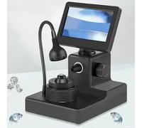 Microscope numérique avec écran LCD et lumière de remplissage LED pour une identification précise du code de taille de diamant