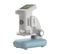 Microscope numérique avec plage de grossissement 120-1200x et écran LCD 4K, kit scientifique portable avec lames préparées pour et exploration en plein air, vert