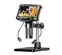 Microscope numérique avec zoom 1000x 10,9 cm de haut, écran clair, vidéo, USB, connectivité informatique pour les amateurs