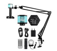 Microscope numérique, caméra vidéo Industrielle 48 MP/13 Mpx 4K 1080p HDM/I Type-C/USB, Zoom 150x, Objectif à Monture C, Support Pliable(IMX415 SetsC)