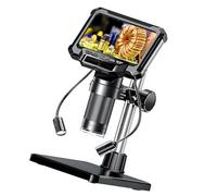 Microscope numérique de 10,9 cm de haut, zoom 1000x, avec caméra vidéo, connexion USB, lumière latérale, microscope numérique