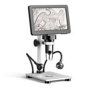 Microscope numérique de 17,8 cm offrant un zoom 1200x et une lumière LED intégrée pour une visualisation claire dans des conditions de faible luminosité. Microscope numérique