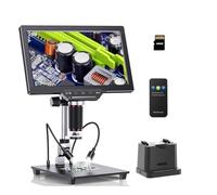 Microscope numérique DM202 Max 1300x, caméra HDM/I 25MP, écran LCD IPS 10", vidéo, loupe de soudage