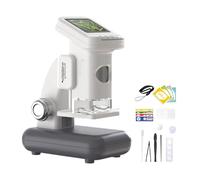 Microscope numérique double mode pour enfants avec écran couleur de 5 cm, lumière intégrée et batterie rechargeable, design portable