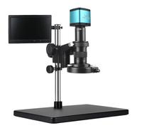 Microscope numérique électronique avec zoom 180x 4K HD CCD HDMI Type-C appareil photo industriel léger petit support à souder réparation de téléphone (carré 7 x 7 x 1 mm, 180 x)