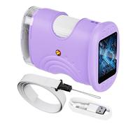 Microscope Numérique Enfant - Portable 1000X Zoom Écran 2 Pouces Jouet Scientifique Rechargeable | École Maison Laboratoire Extérieur Nature Observation Apprentissage