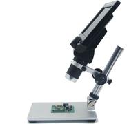 Microscope numérique G1200 7 pouces grand écran couleur grande base affichage LCD 12MP 1-1200X Amplification continue Loupe avec support en alliage d'aluminium