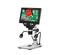 Microscope numérique G1200 avec grand écran couleur de 7 pouces et LCD 12 MP, loupe 1-1200X support deux lumières remplissage Pour les débutants(Built-in battery)