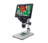 Microscope numérique G1200 de 7 Pouces, Zoom continu 1200x, Microscope Industriel HD 12MP, Support réglable, loupe à Batterie intégrée(G1200)