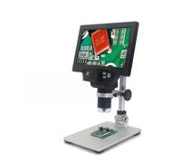 Microscope numérique G1200 de 7 Pouces, Zoom continu 1200x, Microscope Industriel HD 12MP, Support réglable, loupe à Batterie intégrée(G1200)