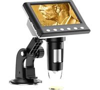 Microscope numérique, grossissement 500X - 1500X, vue haute résolution, or