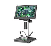 Microscope numérique haute définition avancé de 10,1 pouces avec contrôle du grossissement, éclairage LED et caméra intégrée pour les fonctions de capture et d'imagerie