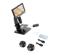 Microscope numérique haute précision de 17,8 cm, grossissement multiple, luminosité réglable, LED pour soudure électronique et examen scientifique, microscope d'imagerie haute résolution pour