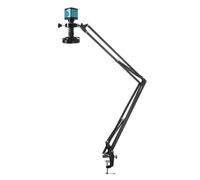 Microscope numérique Industriel 48 MP 4 K 1080 P HDM/I USB, caméra, Zoom 130 x, Objectif à Monture C, Support en Porte-à-Faux for réparation et Soudure(White)