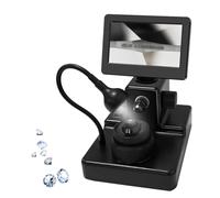 Microscope NuméRique LCD 4.3Inch, Visionneuse NuméRique Diamants, Grossissement 50-1000X, Kit Microscope Biologique avec éClairage LED, Identification PréCise Inscriptions En Diamant