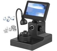 Microscope numérique LCD de 10,9 cm pour bijoux, microscopes numériques portables de laboratoire, visionneuse de ceinture diamant avec grossissement 50-1000x, lumière de remplissage LED