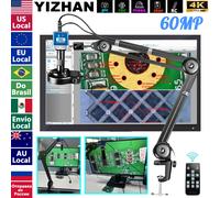 Microscope numérique, Microscope industriel 4K 60MP avec support amélioré, Microscope vidéo numérique 150X avec Port HDMI USB pour la soudure , Zoom électronique, prise photo, enregistrement vidéo, 13
