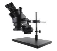Microscope numérique, Microscope Trinoculaire Stéréo À Zoom Continu, Simulateur De Focale 7x-45x, Adaptateur CTV, Lentille Barlow for Téléphone, Laboratoire, Réparation PCB, Souda(Swivel Bracket)