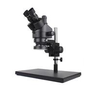 Microscope numérique, Microscope Trinoculaire Stéréo À Zoom Continu, Simulateur De Focale 7x-45x, Adaptateur CTV, Lentille Barlow for Téléphone, Laboratoire, Réparation PCB, Souda(Large bracket-01)