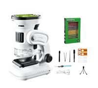 Microscope numérique Photo vidéo avec écran, visionneuse LED Rechargeable 1000X pour étude de Diapositives, Examen détaillé, Inspection, Microscope Portable, loupe d ' Affichage, observateur Outil