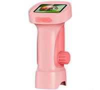 Microscope numérique portable 2.4 IPS LCD grossissement 1000x Full HD 1080p Imagerie 2MP réglable 8 lumières LED Type-C rechargeable léger ABS bleu rose blanc orange (rose)
