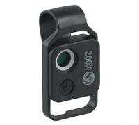 Microscope numérique portable 200x pour Android pour iPhone pour lentille grossissante HD avec lumière LED pour bijoux, circuit imprimé, 68 mm (noir)