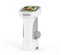 Microscope numérique portable 4K pour examen microscopique, zoom 1000x, écran IPS de 6,1 cm, 8 lumières LED, mise au point manuelle, stockage sur l'appareil (395 blanc)