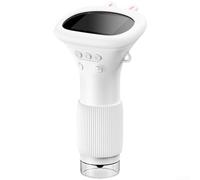 Microscope numérique portable avec grossissement 100x - Écran HD IPS - Jouet scientifique portable pour enfants - Compatible USB PC - Blanc - 14,4 cm (blanc)