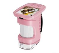 Microscope numérique portable pour écran IPS 1000 x 2,4" (rose) | Pour un grossissement de 1000x, écran IPS de 2,4", couleurs vives, grand angle de vue, analyse claire des détails