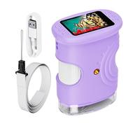 Microscope numérique Portable pour - Jouet expérimental Rechargeable Zoom 1000X Écran de 5 cm | Microscope Science École Maison Atelier Garçons Filles Exploration Découverte Curieux