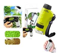 Microscope Numérique pour Enfants, 2026 Nouveau Microscope de Poche Portable, Micro-Scope Portable pour Enfants，Portable Jouet Scientifique Éducatif (Jaune)