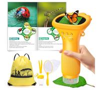 Microscope Numérique pour Enfants avec Écran IPS 2.0 Pouces, USB Rechargeable, 8 Lumières LED, Grossissement 1000x, Microscope Portable de Poche, Cadeau Garcon Fille 3-12 Ans - Cadeaux de Noël Enfants